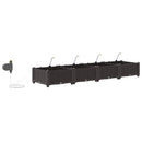 vidaXL Kerti cserép 4 pcs Barna 160 x 40 x 22 cm Műanyag