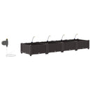 vidaXL Kerti ültetők Barna 160 x 40 x 22 cm Acél