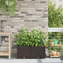 vidaXL Kerti cserép 2 db Barna 80 x 40 x 37,5 cm PP