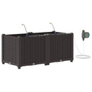 vidaXL Kerti cserép 2 db Barna 80 x 40 x 37,5 cm PP