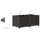 vidaXL Kerti ültetők Barna 80 x 40 x 37.5 cm Acél