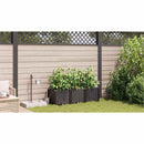 vidaXL Kerti cserép 3 db Barna 120 x 40 x 37,5 cm PP