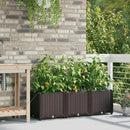 vidaXL Kerti cserép 3 db Barna 120 x 40 x 37,5 cm PP