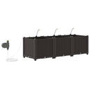 vidaXL Kerti cserép 3 db Barna 120 x 40 x 37,5 cm PP