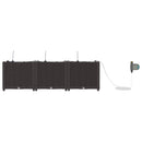 vidaXL Kerti cserép 3 db Barna 120 x 40 x 37,5 cm PP
