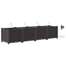 vidaXL Kerti cserép 4 db Barna 160 x 40 x 37,5 cm PP