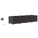 vidaXL Kerti cserép 4 db Barna 160 x 40 x 37,5 cm PP