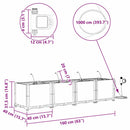 vidaXL Kerti cserép 4 db Barna 160 x 40 x 37,5 cm PP
