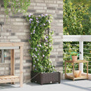 vidaXL Kerti cserép Barna 40 x 40 x 126 cm PP