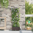 vidaXL Kerti cserép Barna 40 x 40 x 126 cm PP