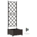 vidaXL Kerti cserép Barna 40 x 40 x 126 cm PP