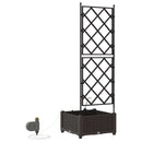 vidaXL Kerti cserép Barna 40 x 40 x 126 cm PP