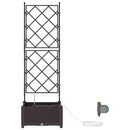 vidaXL Kerti ültetők Barna 40 x 40 x 126 cm Acél