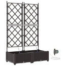 vidaXL Kerti ültetők Barna 80 x 40 x 126 cm Acél