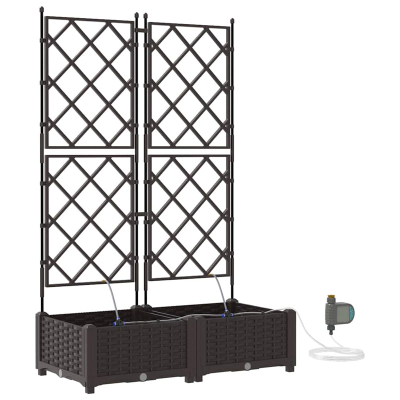 vidaXL Kerti ültetők Barna 80 x 40 x 126 cm Acél