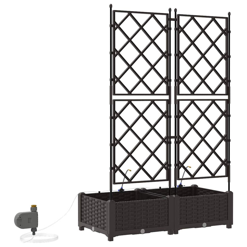 vidaXL Kerti ültetők Barna 80 x 40 x 126 cm Acél