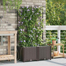 vidaXL Kerti cserép 2 db Barna 80 x 40 x 142 cm PP