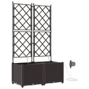 vidaXL Kerti cserép 2 db Barna 80 x 40 x 142 cm PP
