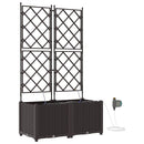 vidaXL Kerti ültetők Barna 80 x 40 x 142 cm Acél