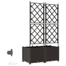 vidaXL Kerti cserép 2 db Barna 80 x 40 x 142 cm PP