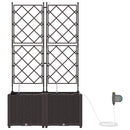 vidaXL Kerti cserép 2 db Barna 80 x 40 x 142 cm PP
