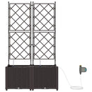 vidaXL Kerti ültetők Barna 80 x 40 x 142 cm Acél