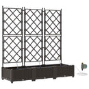 vidaXL Kerti cserép 3 db Barna 120 x 40 x 126 cm PP