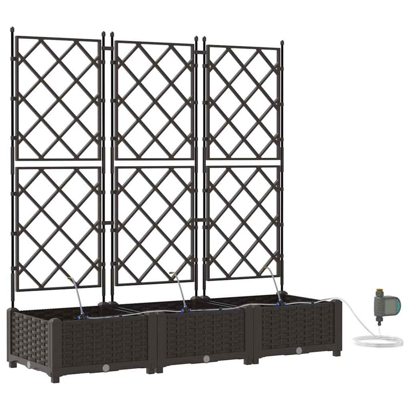 vidaXL Kerti ültetők Barna 120 x 40 x 126 cm Acél