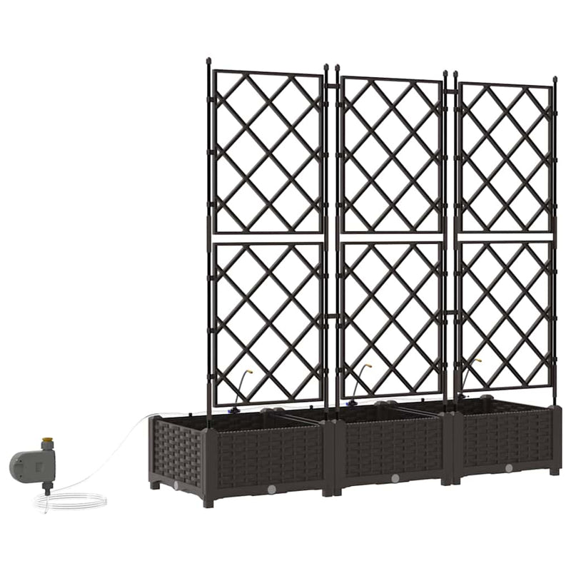 vidaXL Kerti ültetők Barna 120 x 40 x 126 cm Acél