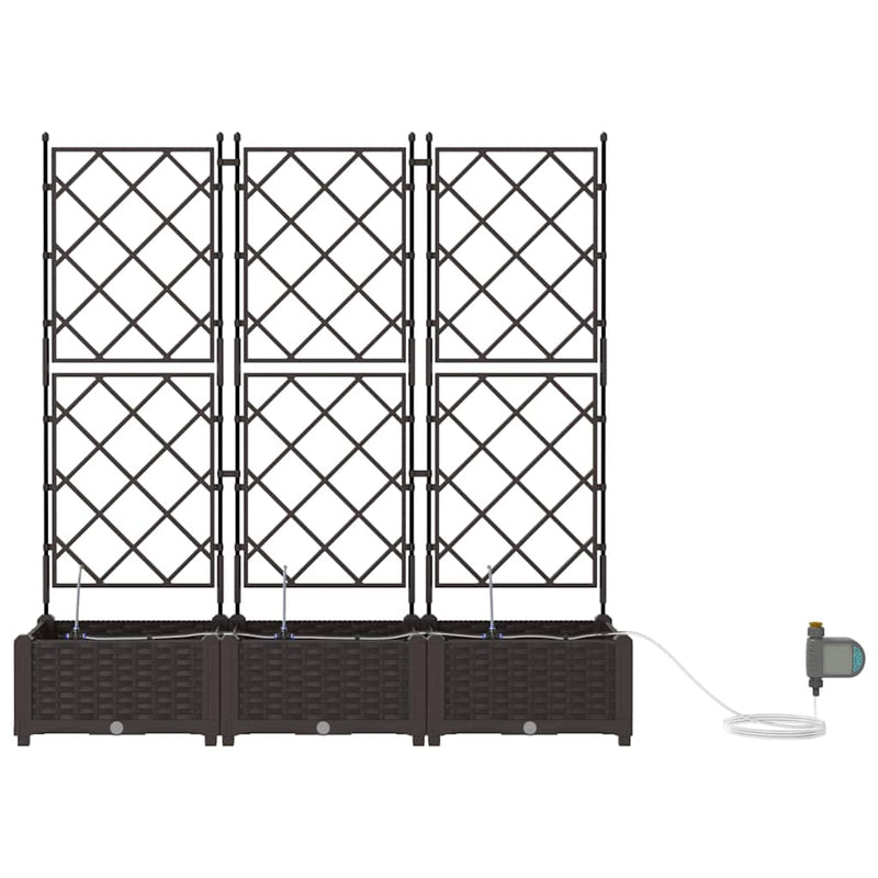 vidaXL Kerti ültetők Barna 120 x 40 x 126 cm Acél