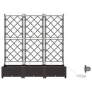 vidaXL Kerti cserép 3 db Barna 120 x 40 x 126 cm PP