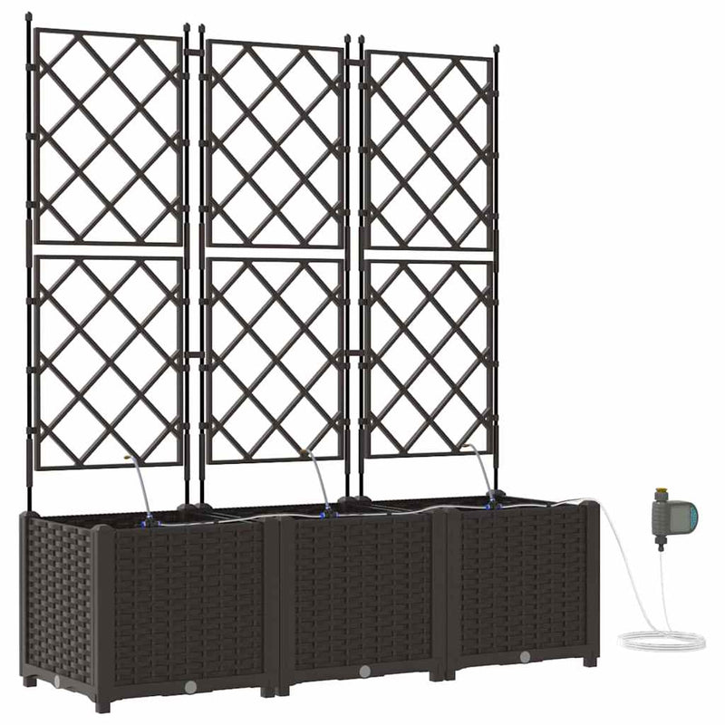 vidaXL Kerti ültetők Barna 120 x 40 x 142 cm Acél
