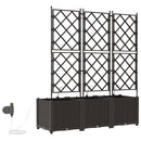 vidaXL Kerti ültetők Barna 120 x 40 x 142 cm Acél