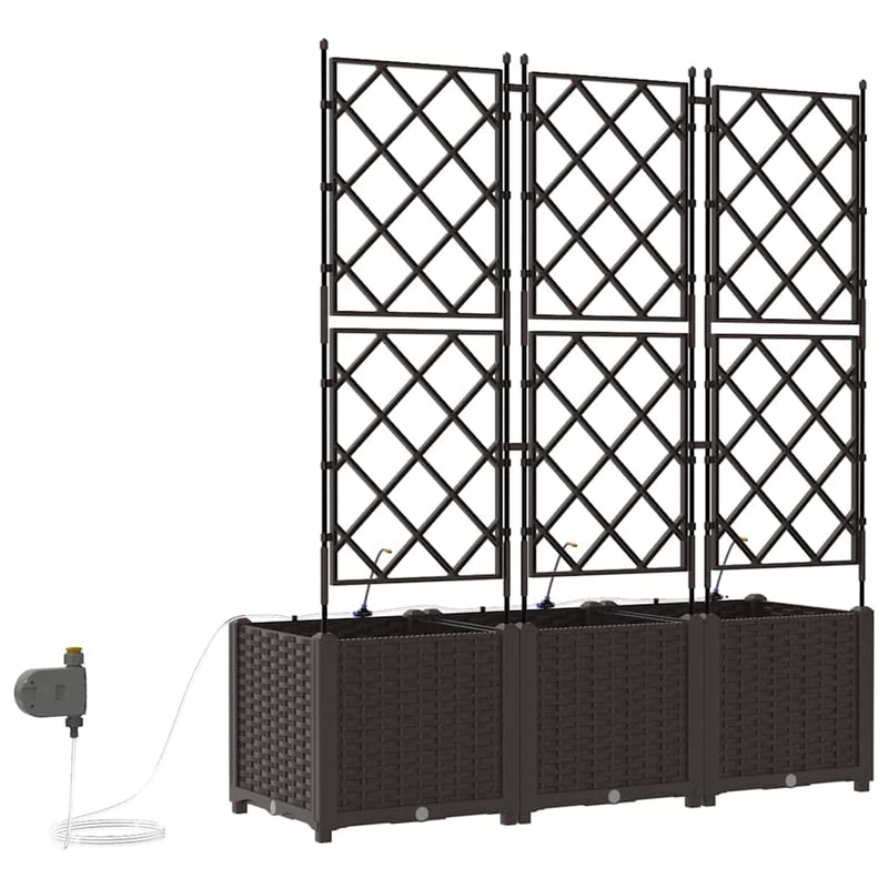vidaXL Kerti ültetők Barna 120 x 40 x 142 cm Acél