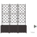 vidaXL Kerti ültetők Barna 120 x 40 x 142 cm Acél