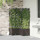 vidaXL Kerti cserép 3 db Barna 80 x 80 x 142 cm PP