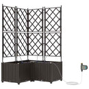 vidaXL Kerti cserép 3 db Barna 80 x 80 x 142 cm PP