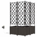 vidaXL Kerti ültetők Barna 80 x 80 x 142 cm Acél