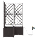 vidaXL Kerti cserép 3 db Barna 80 x 80 x 142 cm PP