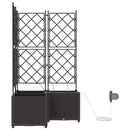 vidaXL Kerti ültetők Barna 80 x 80 x 142 cm Acél