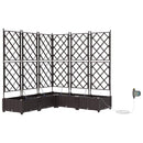 vidaXL Kerti ültetők Barna 120 x 120 x 126 cm Acél