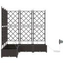 vidaXL Kerti ültetők Barna 120 x 120 x 126 cm Acél