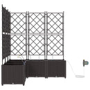 vidaXL Kerti ültetők Barna 120 x 120 x 142 cm Acél