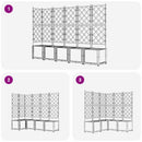 vidaXL Kerti cserép 5 db Fekete 120 x 120 x 143 cm PP