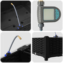 vidaXL Kerti ültetők Fekete 160 x 40 x 22 cm Acél