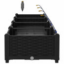 vidaXL Kerti ültetők Fekete 160 x 40 x 22 cm Acél