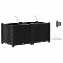 vidaXL Kerti ültetők Fekete 80 x 40 x 37.5 cm Acél