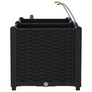 vidaXL Kerti ültetők Fekete 80 x 40 x 37.5 cm Acél