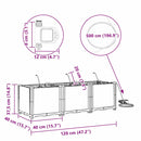vidaXL Kerti ültetők Fekete 120 x 40 x 37.5 cm Acél