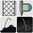 vidaXL Kerti ültetők Fekete 40 x 40 x 126 cm Acél